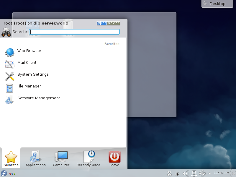 Fedora 21 : KDE Desktop Environment : Server World