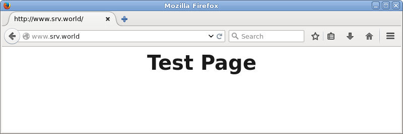 Fedora 27 : Apache httpd : Install : Server World