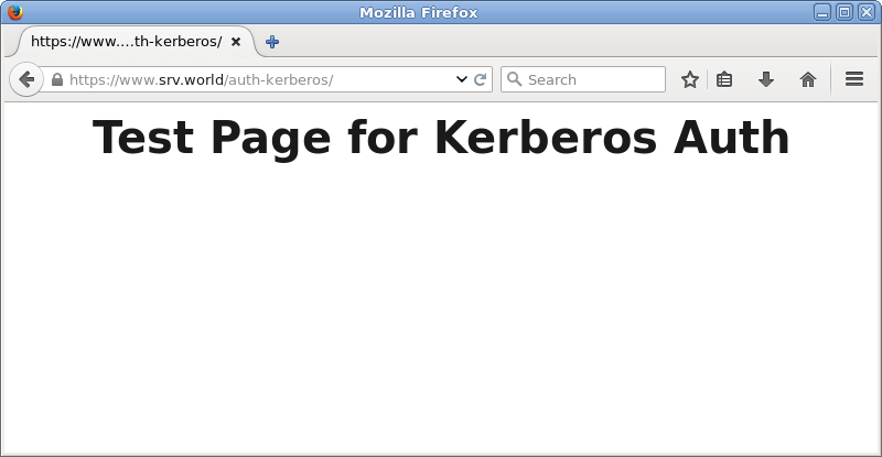 Ubuntu 17.04 : Apache2 : Kerberos Authentication : Server World
