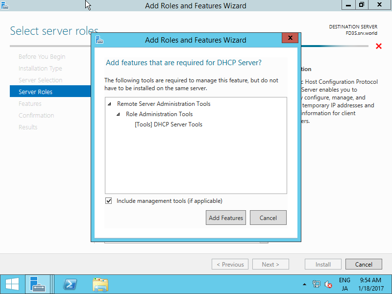Windows Server 2012 R2 : Install DHCP Server : Server World