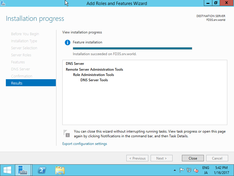Windows Server 2012 R2 : DNS Server : Install : Server World
