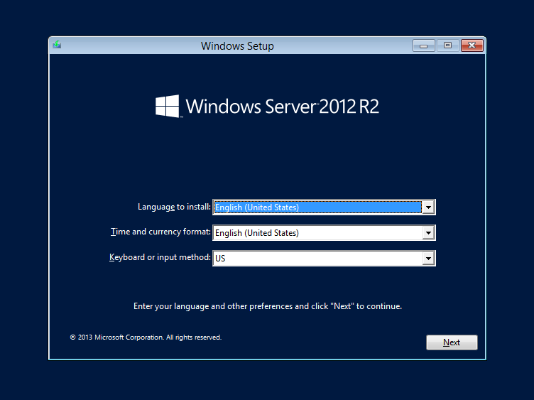 Windows Server 2012 R2 : Install : Server World
