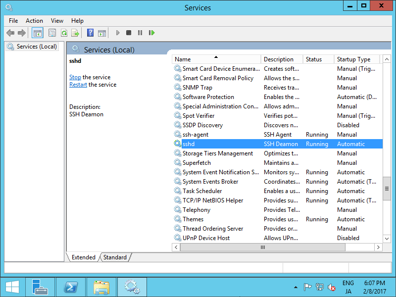 Windows Server 2012 R2 : Install OpenSSH : Server World